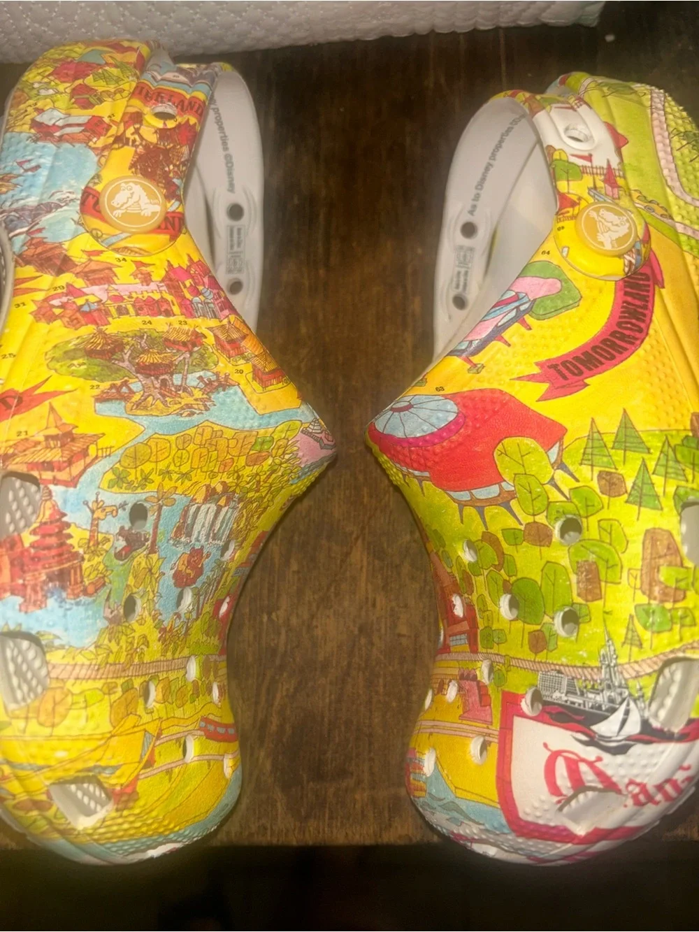 Walt Disney World Map Clogs for Adults by Crocs US Size 6